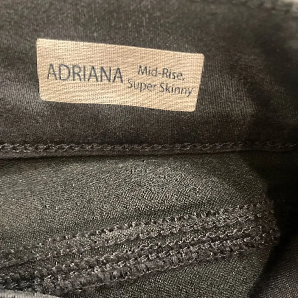 NWT Mavi ‘Adriana’ Mid Rise Super Skinny Jean Black Size 27